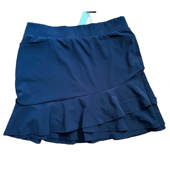 NWT Chico’s Zenergy® UPF Neema Tulip Layered Skort Navy Blue Sz .5 - Small - 6 - Picture 1 of 5